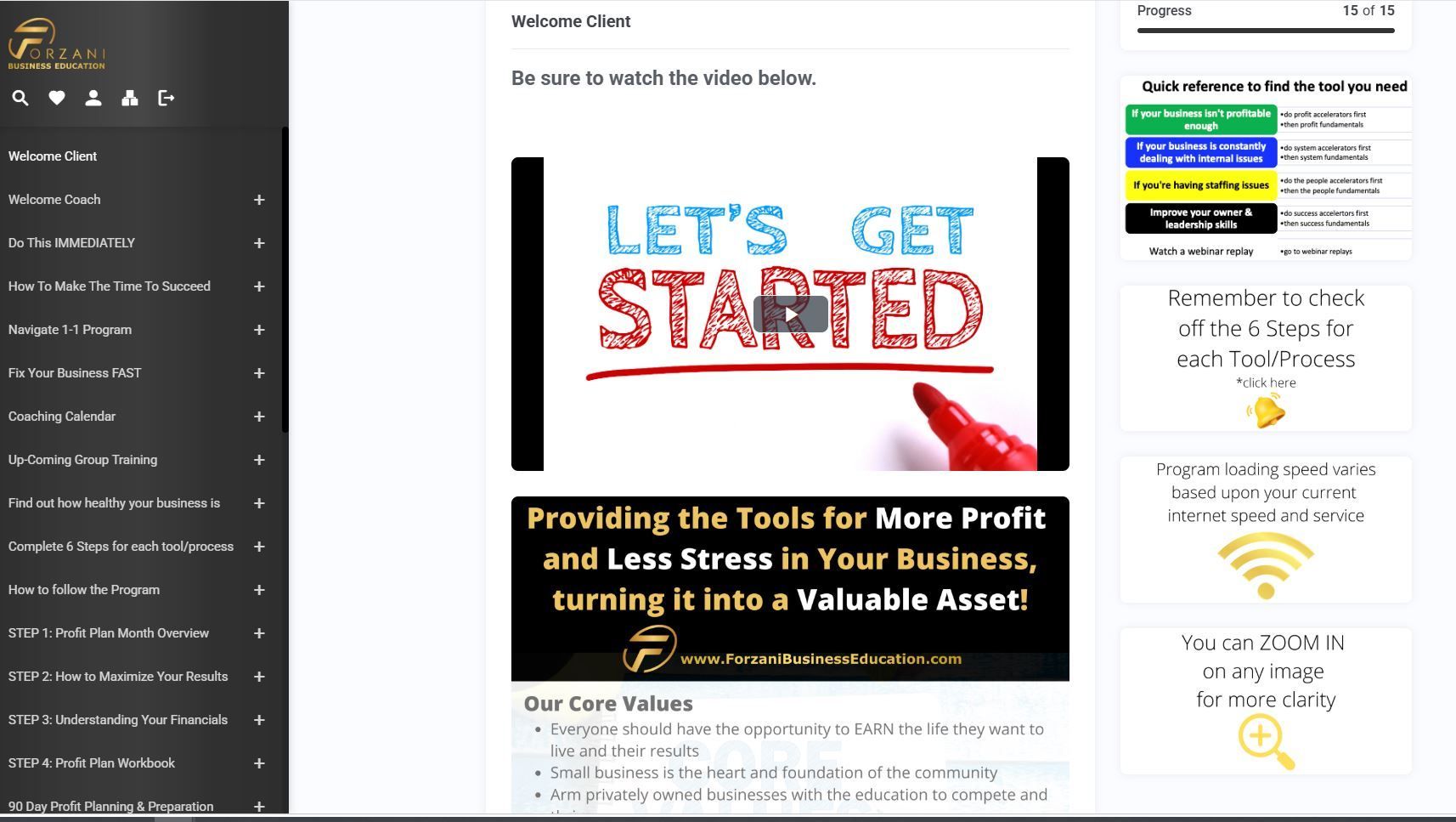 small business coaching tool