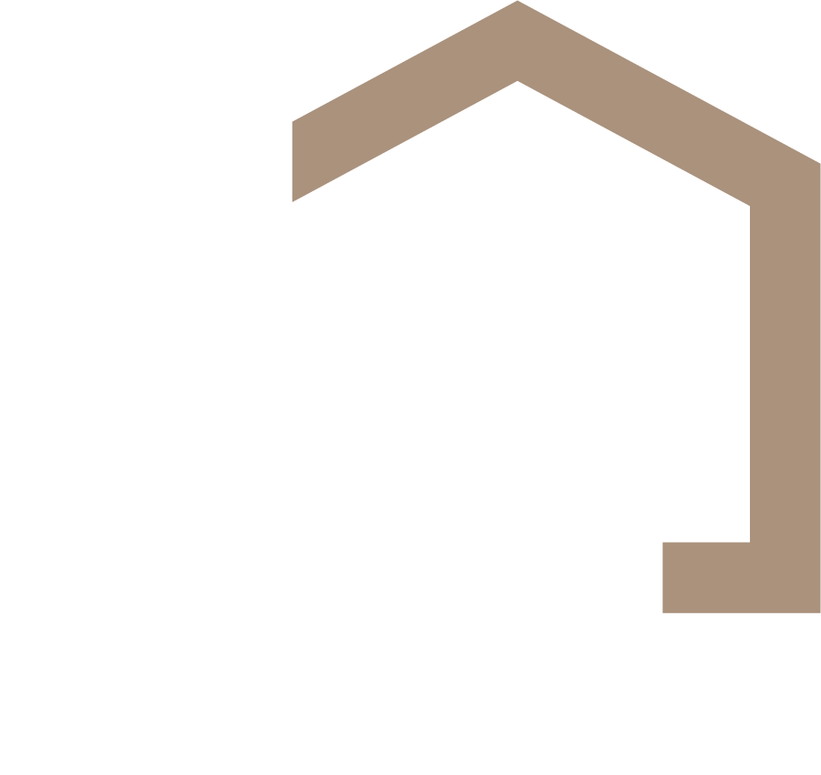 A brown house icon on a white background.