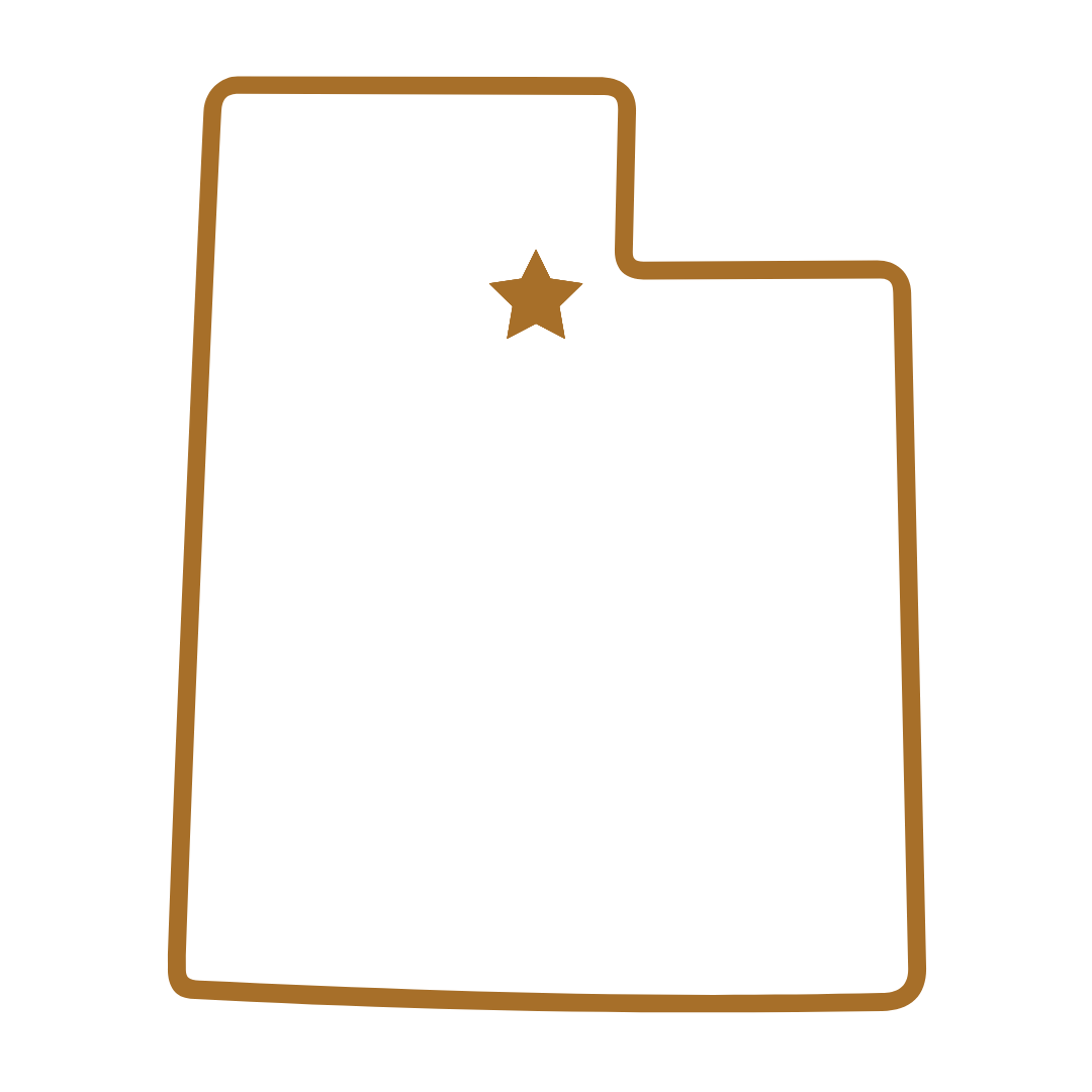 Brown outlined folder-shaped icon with a small star near the top center.