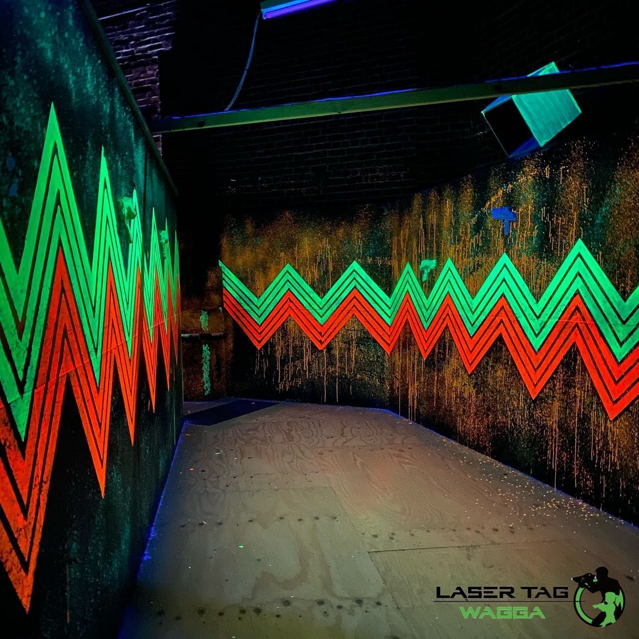 A Room With A Glow In The Dark Wall For Laser Tag — Laser Tag Wagga In Wagga Wagga, NSW