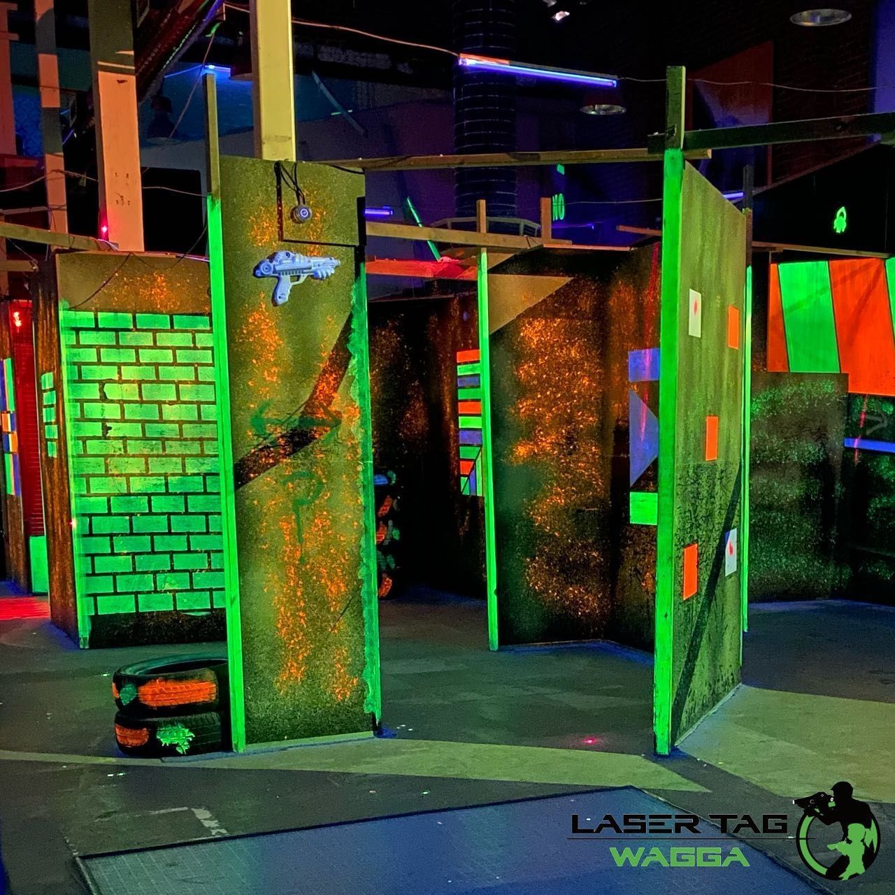 A Laser Tag Arena With Glow In The Dark Walls — Laser Tag Wagga In Wagga Wagga, NSW