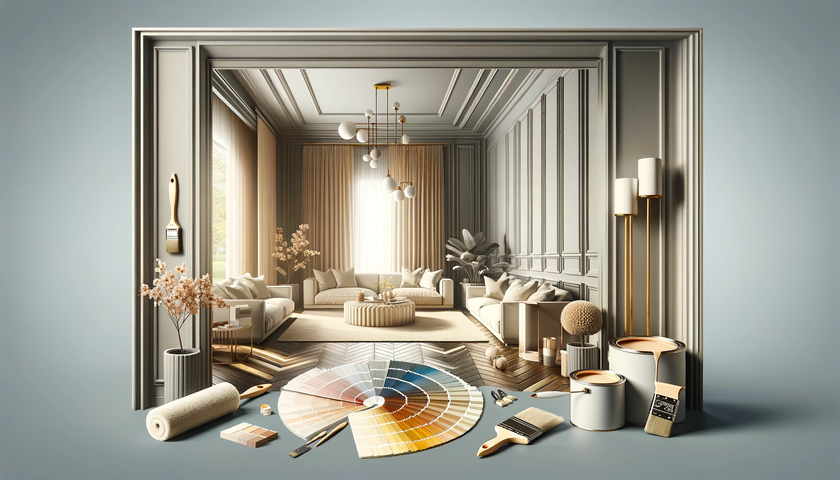 Color consultation page featuring a selection of paint swatches .