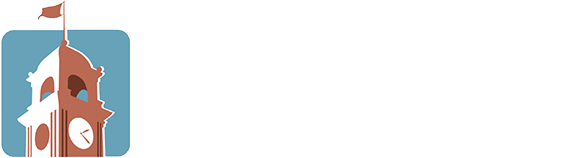 Stylized orange tower with a flag on a blue sky background next to Law Office of Emily J Buchbinder: A Professional Corporation