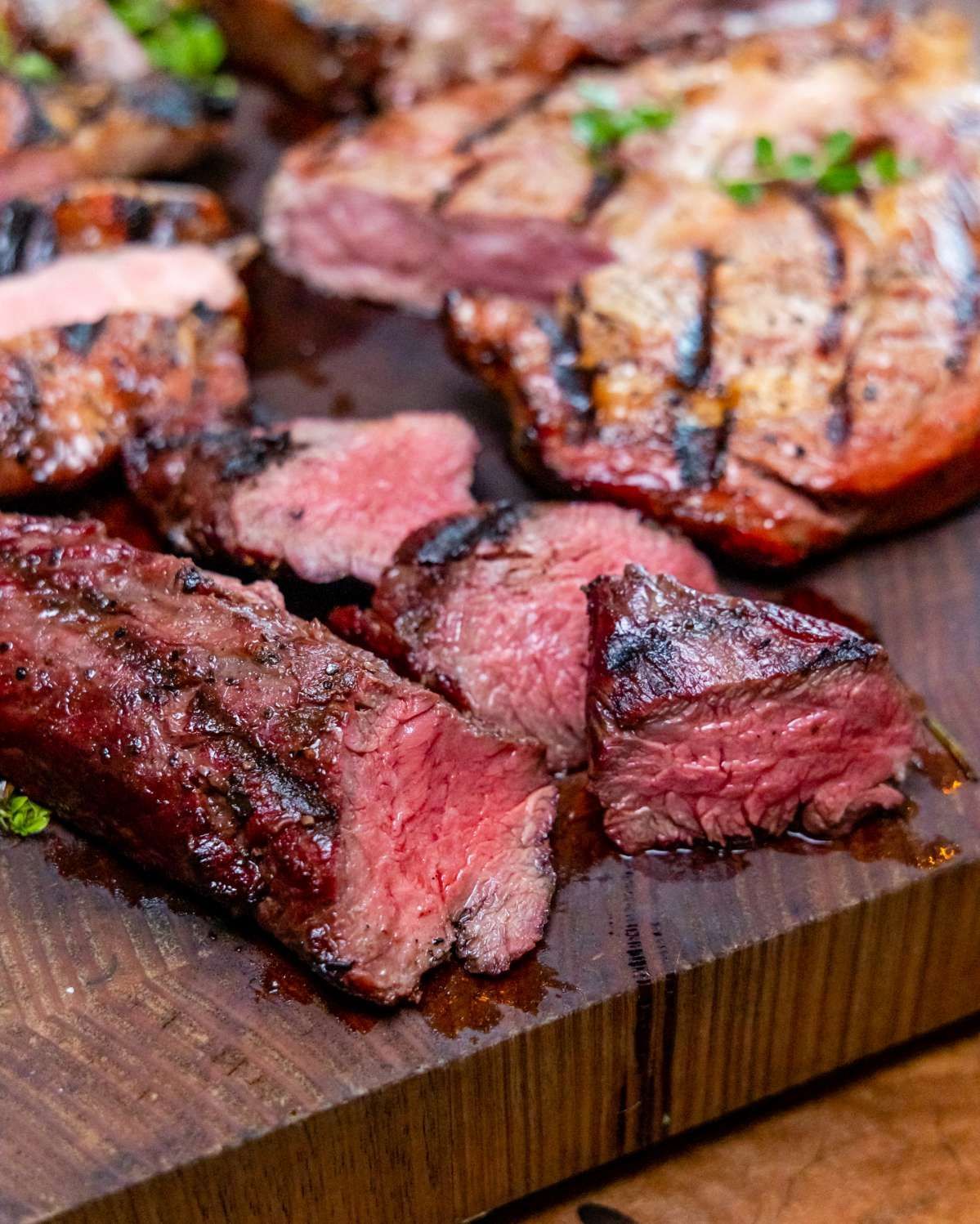 Meat cooked to perfection