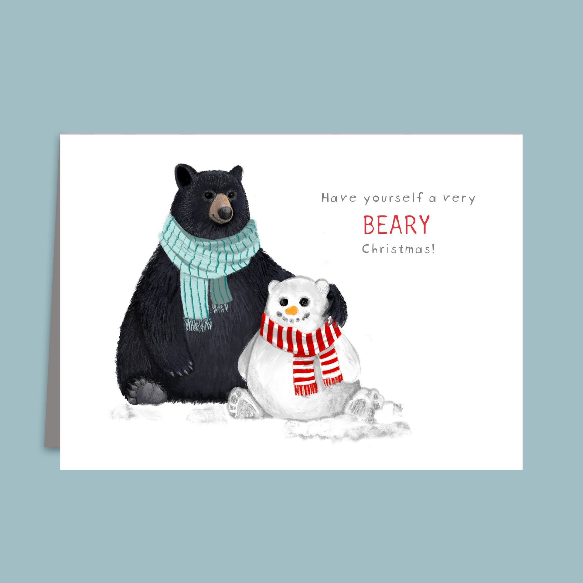 A very BEARY Christmas Bear Card