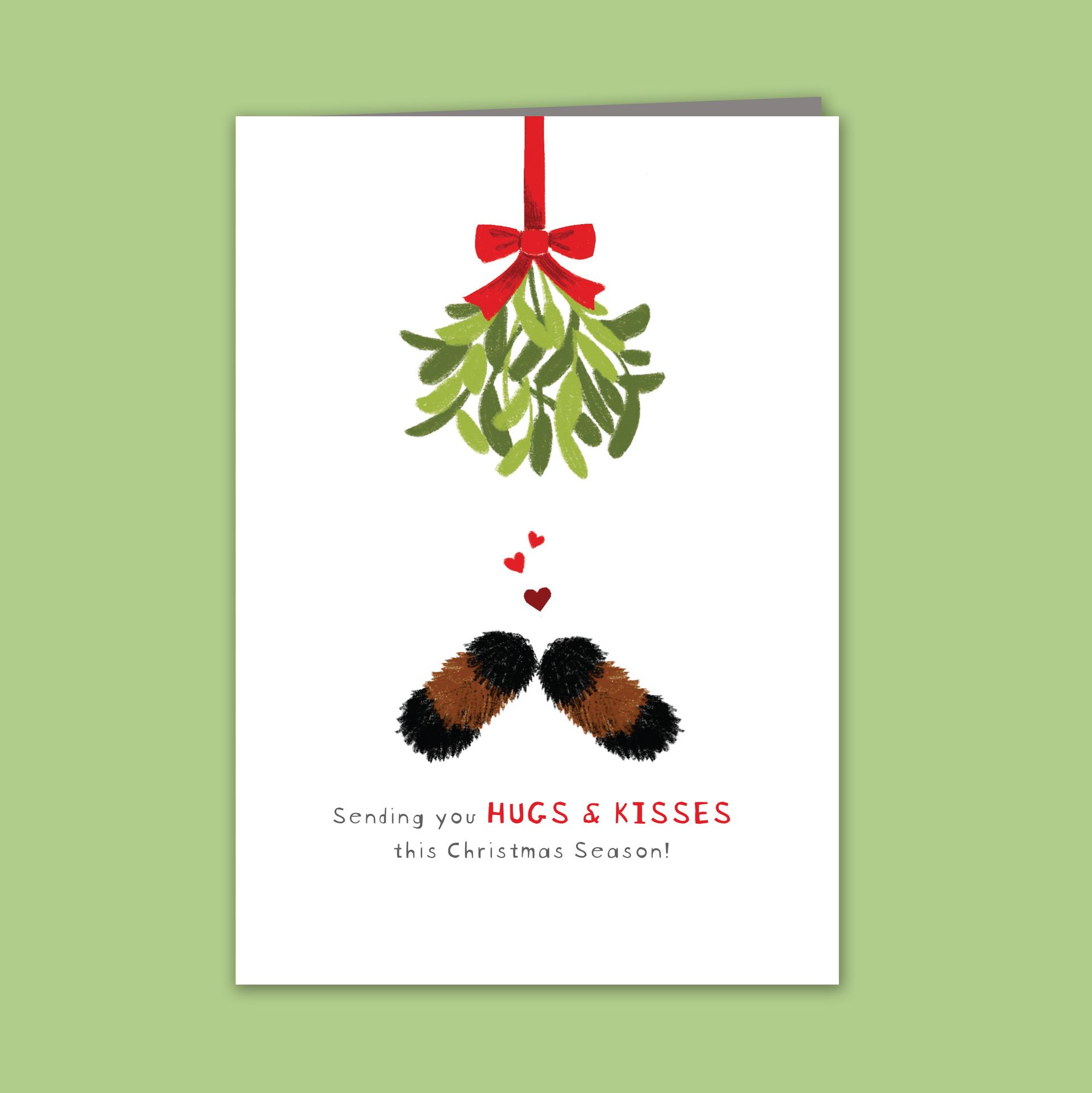 HUGS & KISSES Woolly Caterpillar Card