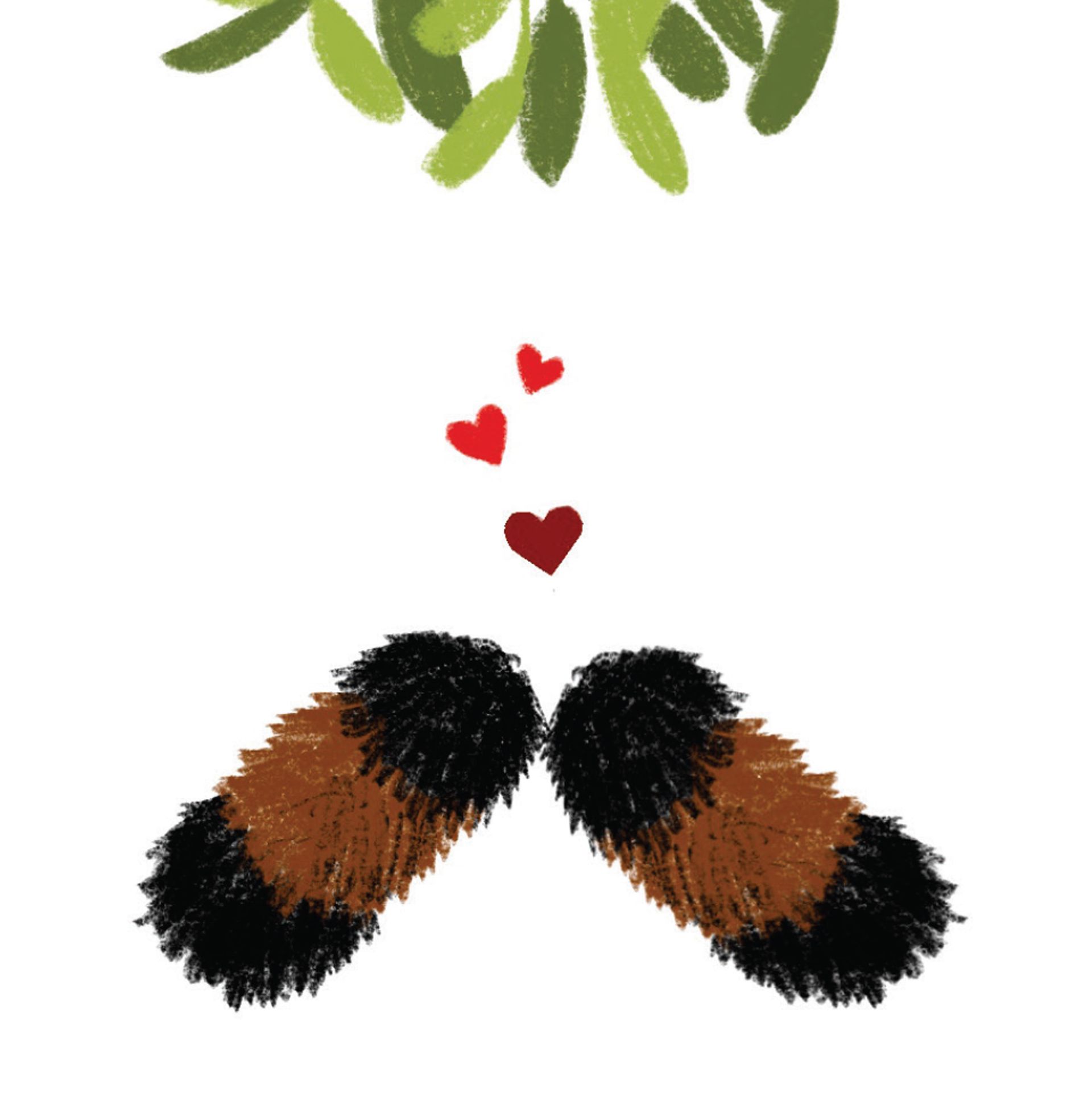 HUGS & KISSES Woolly Caterpillar Card