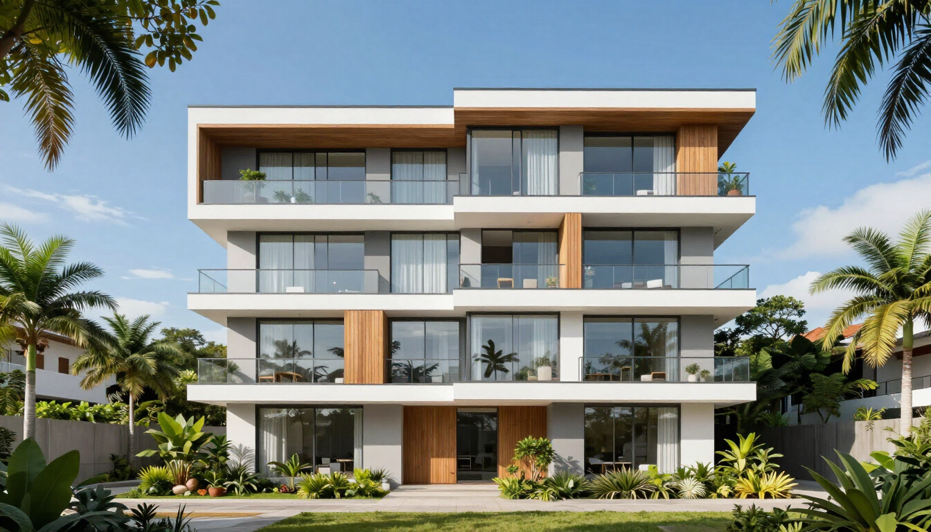 Edificio residencial moderno en Colombia