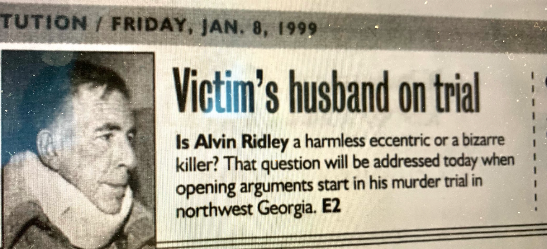Newspaper headline: