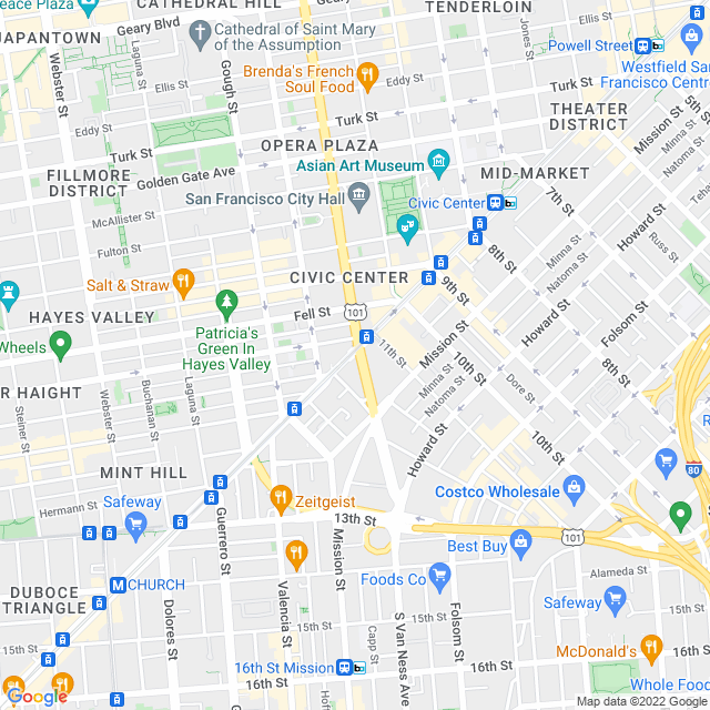 Map of business location