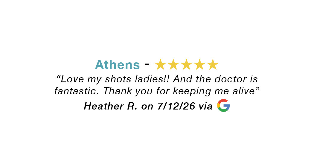 Athens 5 star google review: Love the workers. The doctor is fantastic.