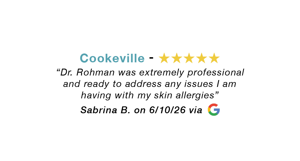 Cookeville 5-star review praising Dr. Rohman's professionalism. 