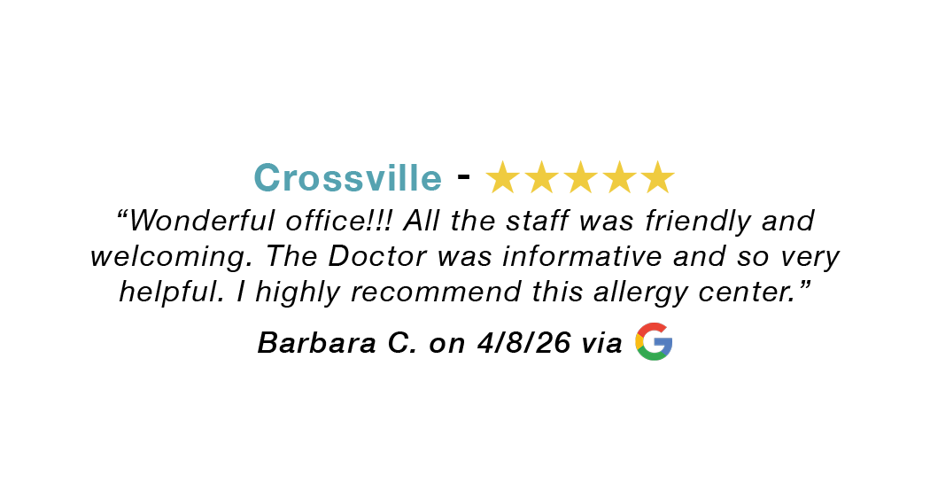 5-star Google review for our Knoxville allergy clinic: 'Dr. Smith was incredibly thorough with my son's asthma testing. The staff made us feel right at home.