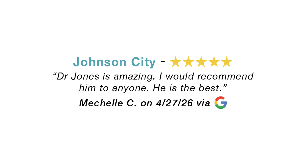 Johnson City Tennessee clinic five-star review. Dr. Jones is amazing. I would recommend him to anyone. He is the best.