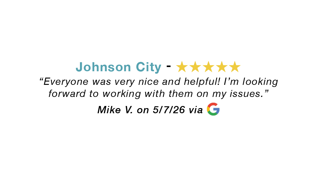 Johnson City Tennessee five-star review. Everyone was very nice and helpful! 