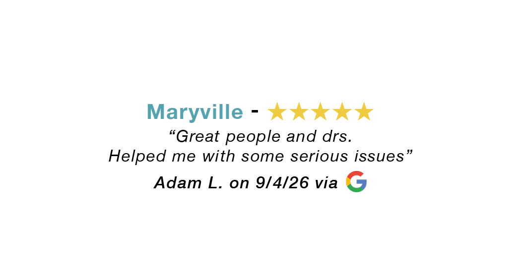 Maryville 5 star google review: Great people and doctors!