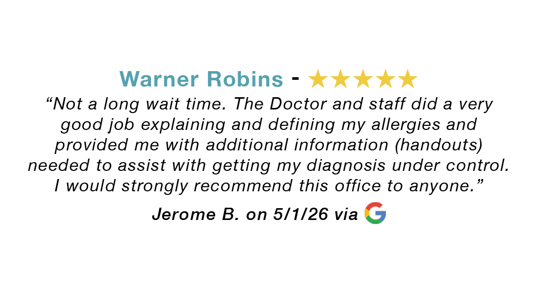 Warner Robins 5-star review praising doctors at Warner Robins for kind, thoughtful diagnosis assistance