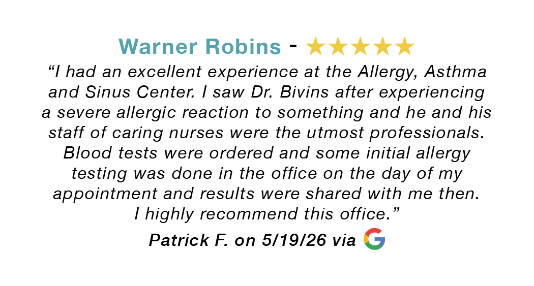 Warner Robins 5-star review: Excellent experience. Dr. Bivins and his staff are the upmost professionals. Highly recommend this office.