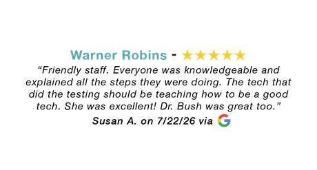 5-star Google review for our Warner Robins allergy clinic: Very kind, professional, knowledgeable.