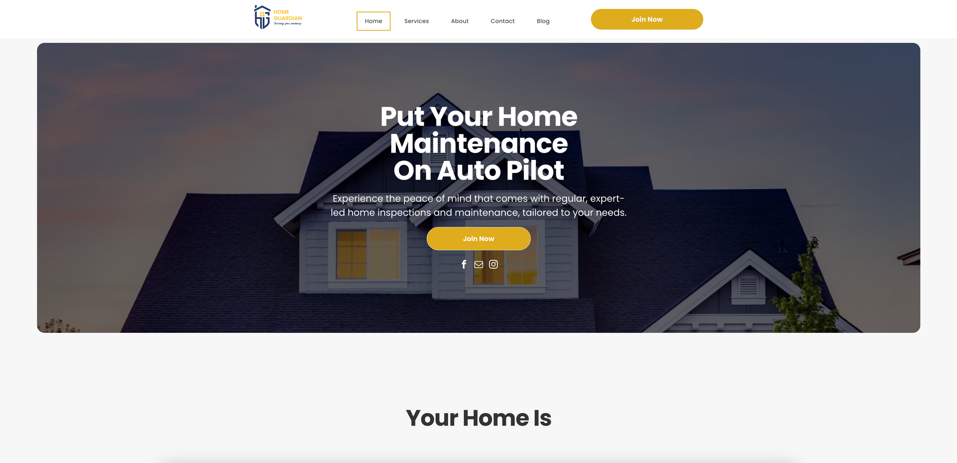 A screenshot of a website that says `` put your home maintenance on auto pilot ''.