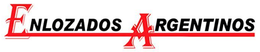 Logotipo con la inscripción “Enlazados Argentinos” en texto negro y rojo con una “A” roja estilizada sobre un fondo blanco.