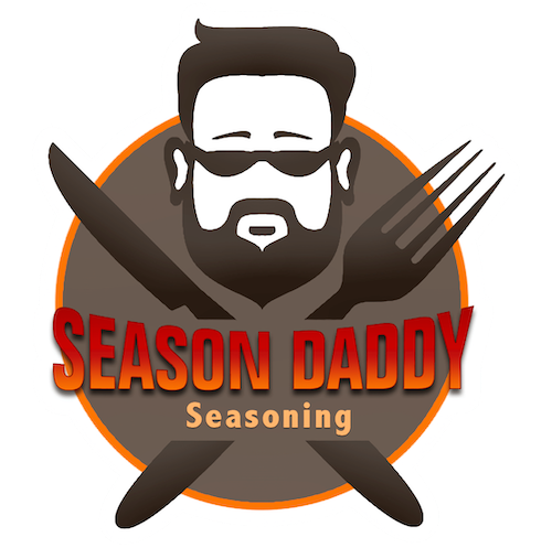 A logo for season daddy seasoning with a man with a beard