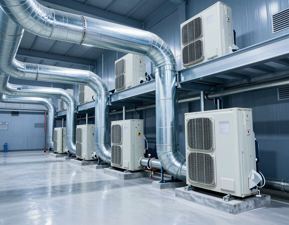 Proyecto HVAC comercial en proceso