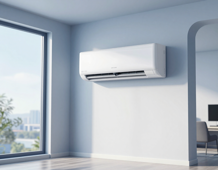 Instalación de minisplit en interior moderno