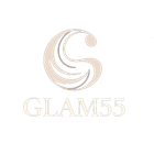 Logo GLAM55 con un monogramma stilizzato a forma di 