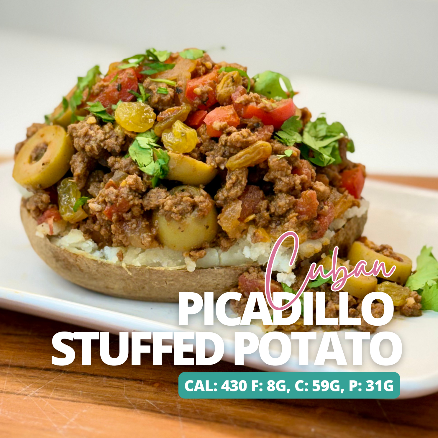 Cuban Picadillo Stuffed Potato