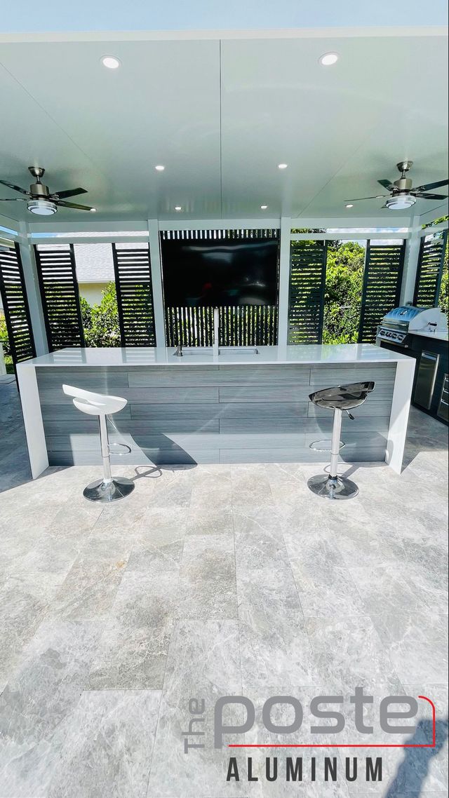 Contemporary Outdoor Kitchen Outdoor Kitchen Remodel by The Poste Aluminum project photo