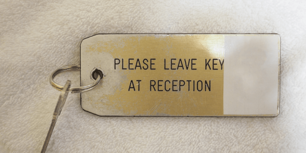 hotel reception keys