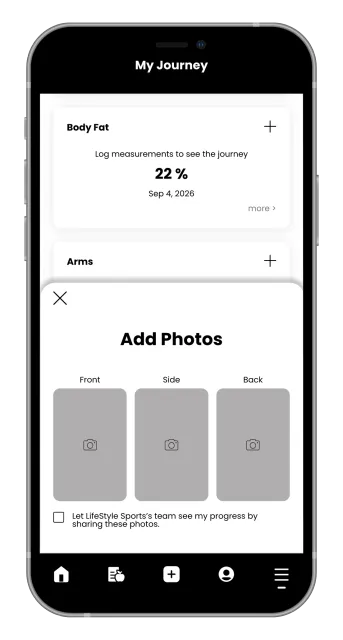 Black smartphone mockup with placeholder text “APP IMAGES TO GO HERE” on the screen