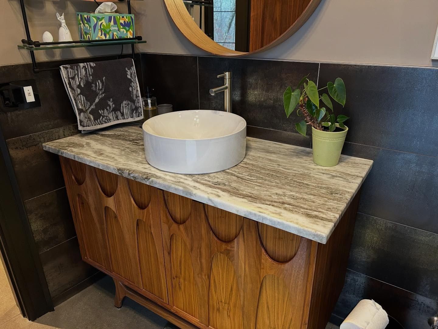 An example of stone countertop work by Ambiance Stone