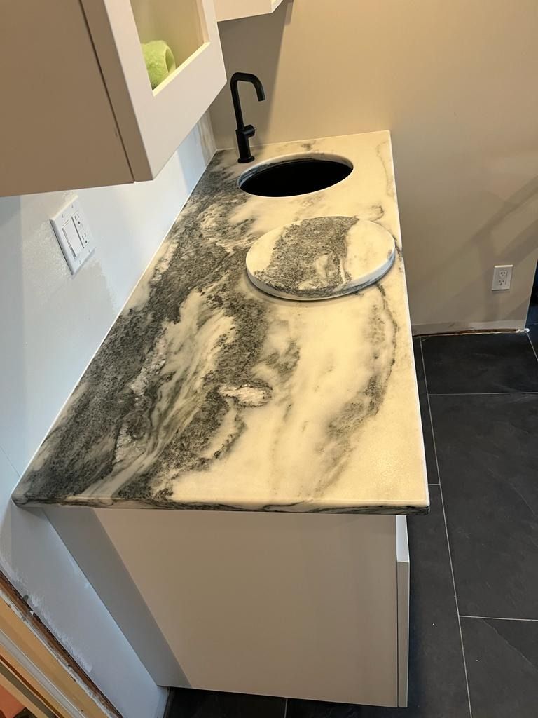 An example of stone countertop work by Ambiance Stone
