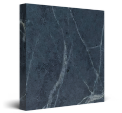 Dark gray soapstar square tile with a subtle shadow on white background