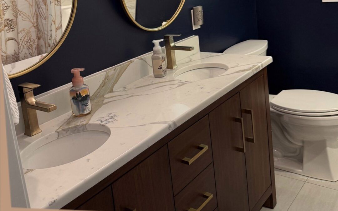 Custom Marble & Granite Bathroom Vanity Countertop Fabrication & Installation in Avon, CT