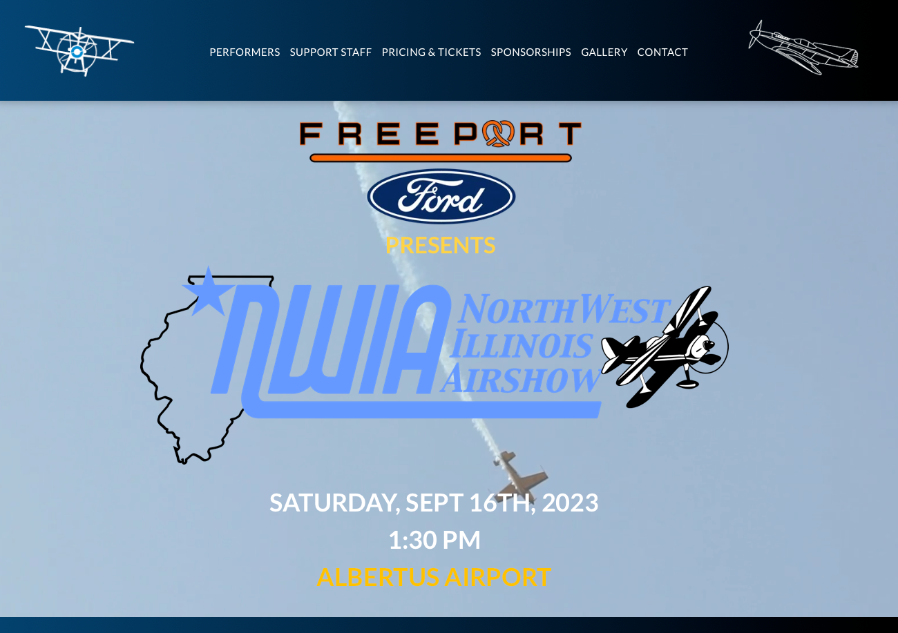 An advertisement for the northwest illinois airshow