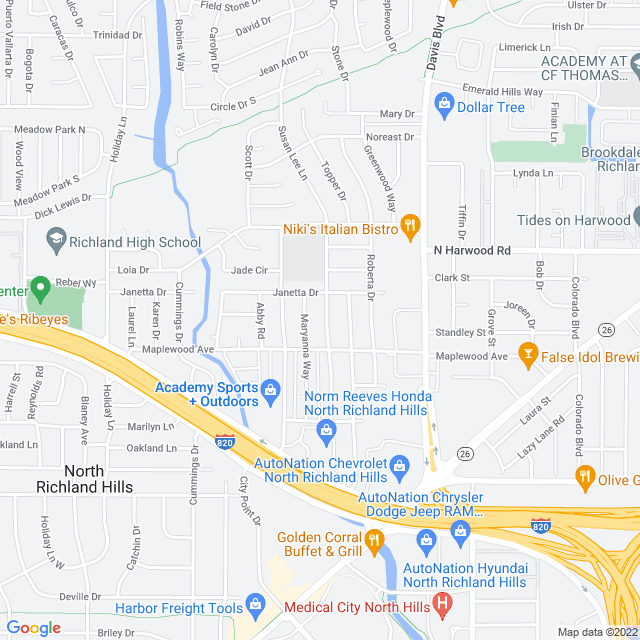 Map of business location