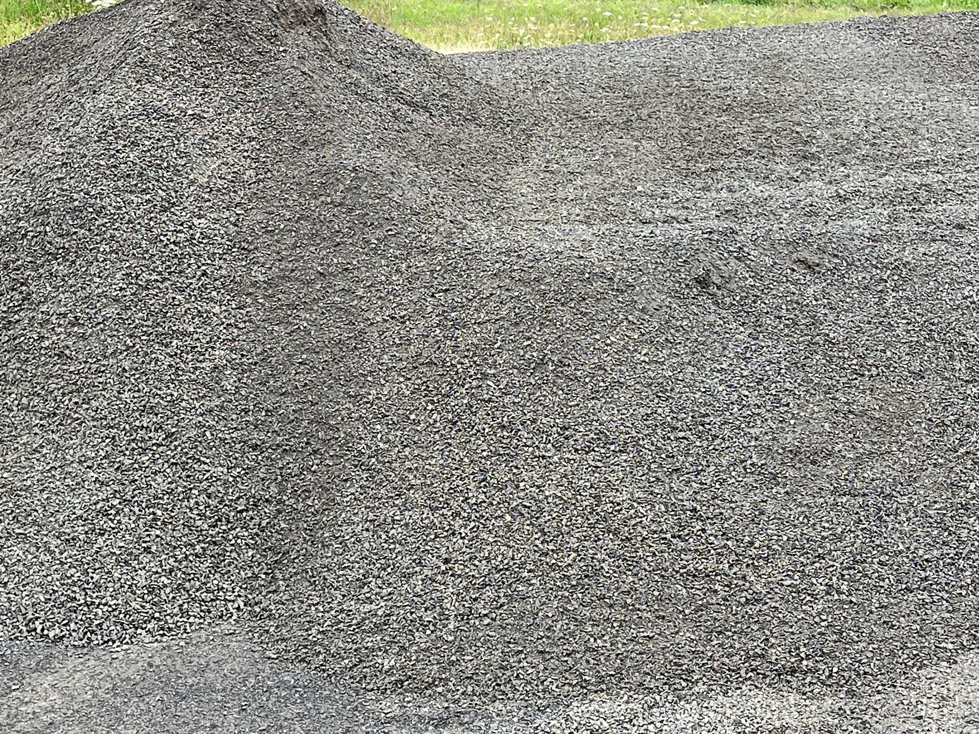 A pile of crushed stones