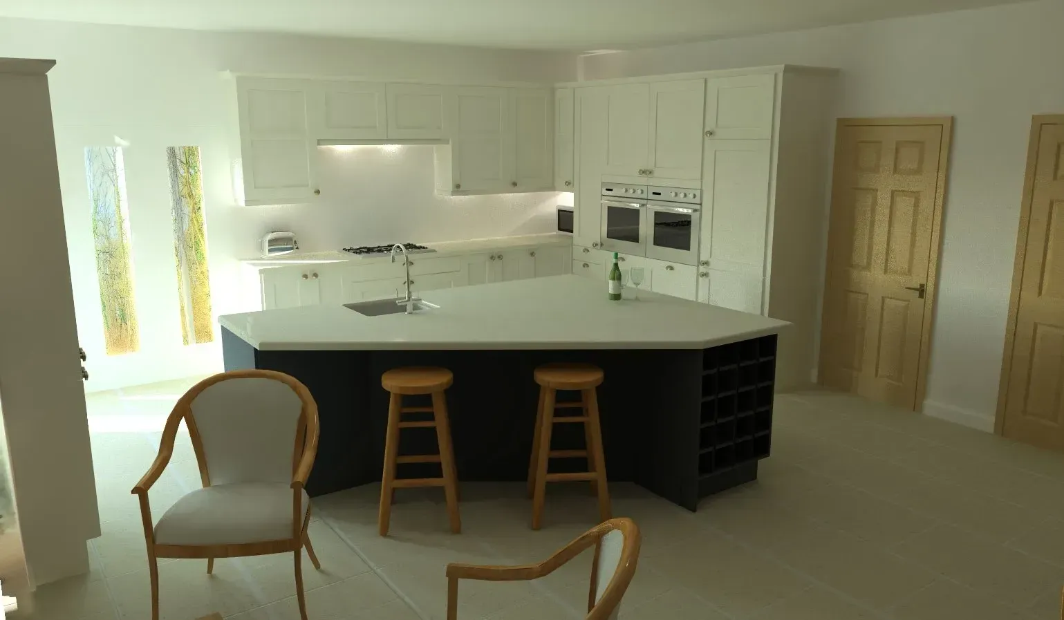 Martin Weaver Design, Fresh & Open interior CAD design for Mrs & Mrs B