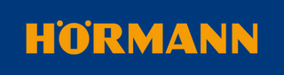HÖRMANN logo in yellow on a blue background.