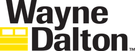 Wayne Dalton logo with a yellow garage door graphic.