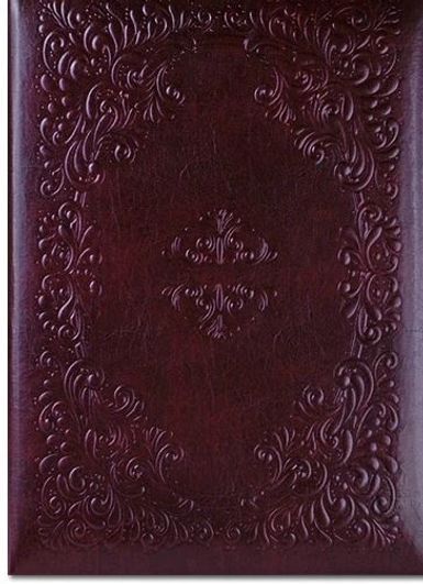Brown leather sign-in book