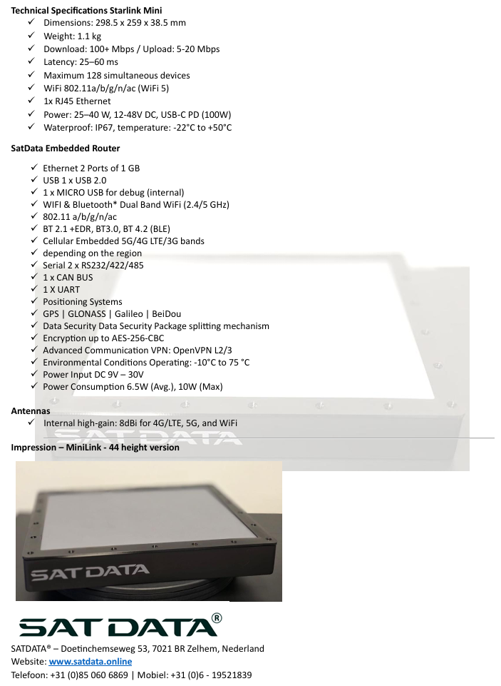 SatData MiniLink