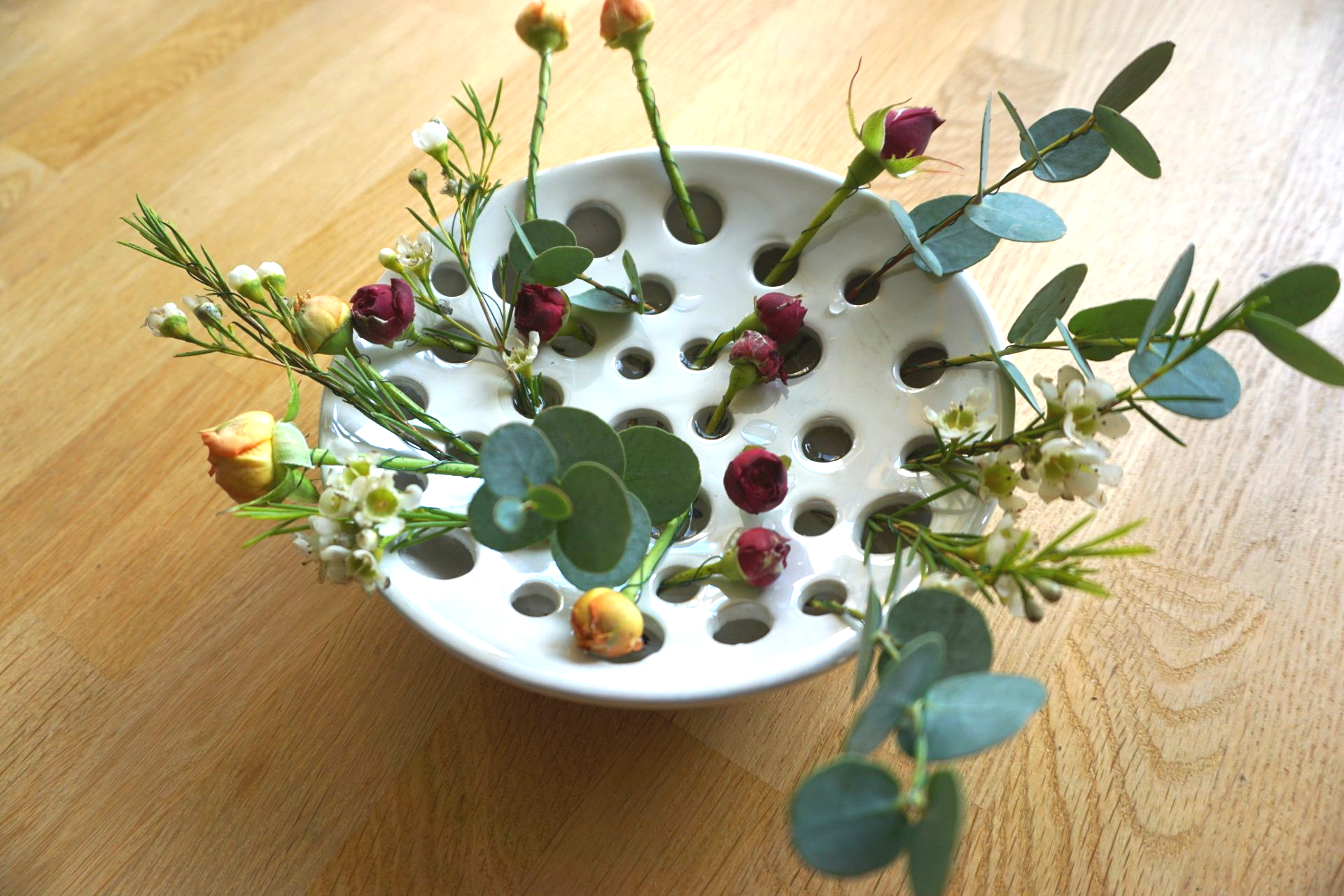 Bloemen op draad