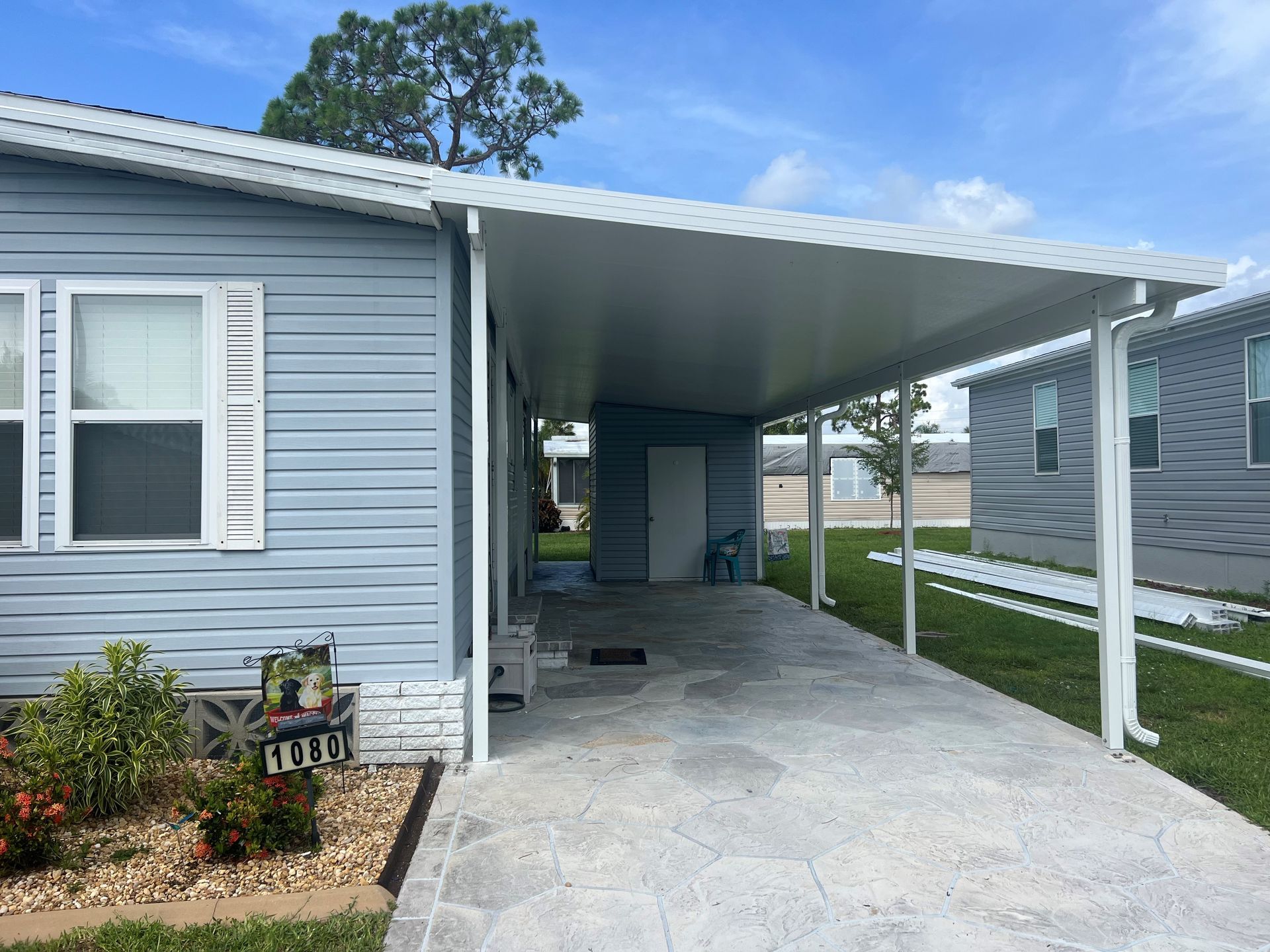 Custom Carport and Driveway – Sarasota, FL – A-Team Construction