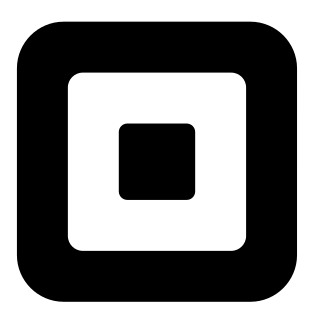 Black rounded square icon with a smaller white rounded square and black center square