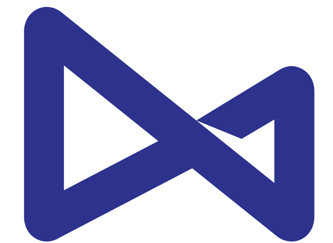 VotrA Blue, overlapping infinity-loop shape with rounded corners.