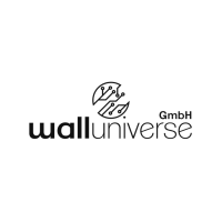 Logo for Walluniverse GmbH, with text and a circuit board design.